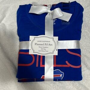 Women's Buffalo Bills Royal/Red T-Shirt & Flannel Pants Set (NFL)